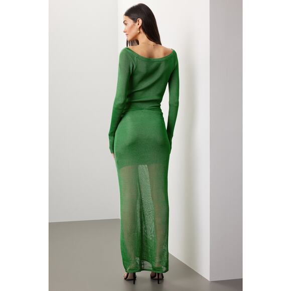 BAOBAB Emerald Green Jersey Boat Neck Olivia Sheath Dress Size Large - Picture 2 of 13